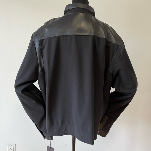 Bod & Christensen XXL Black Fall Jacket with Leather Trim - Picture 3 of 16